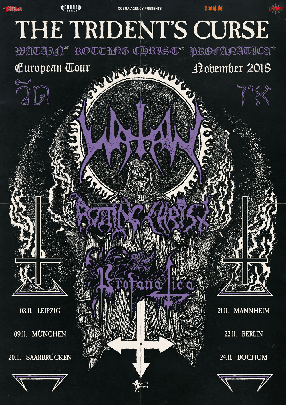 LEGACY präsentiert: WATAIN, ROTTING CHRIST & PROFANATICA live over Europa