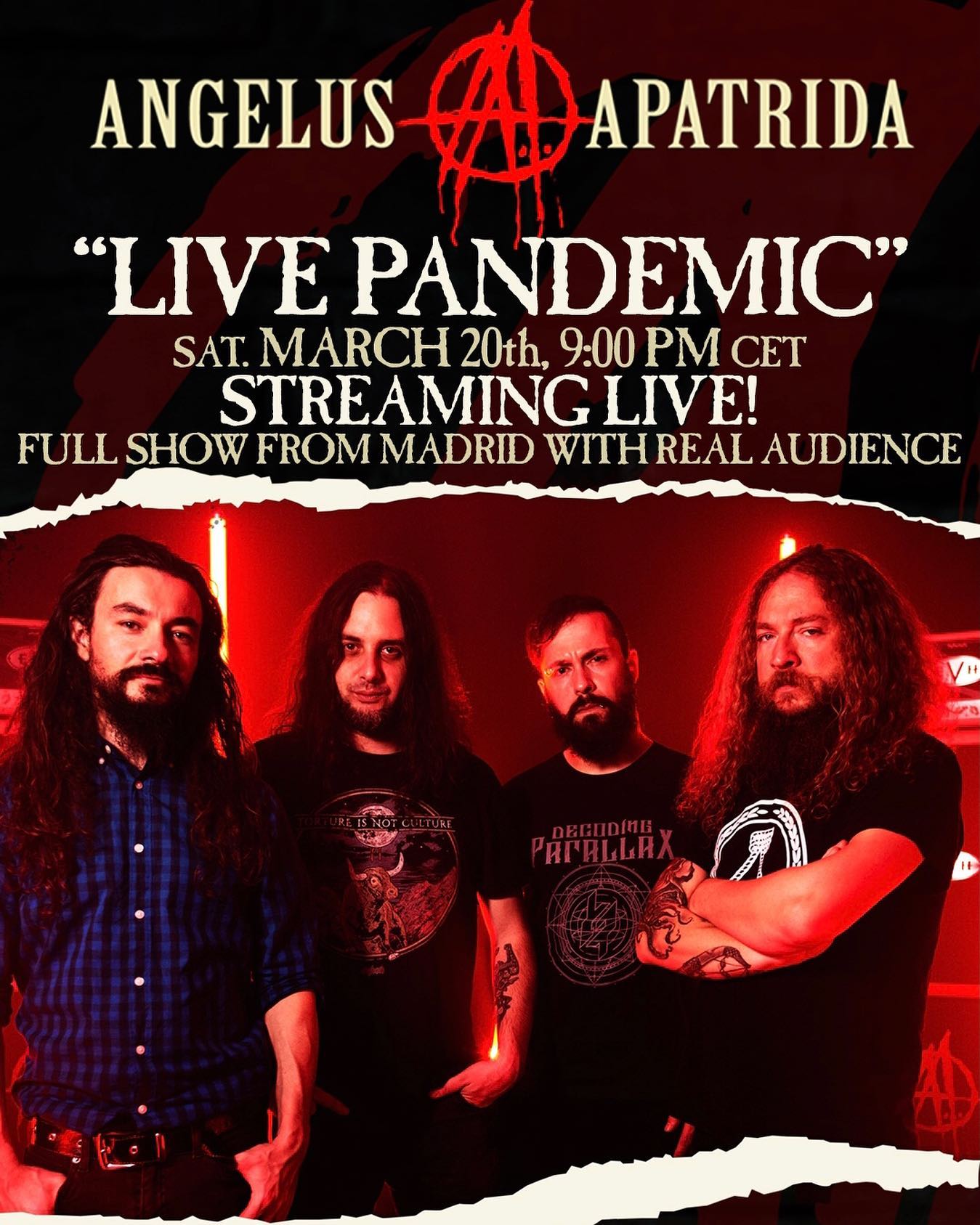 ANGELUS APATRIDA „Madrid Live Pandemic“ - La Riviera, Madrid, 20.03.2021